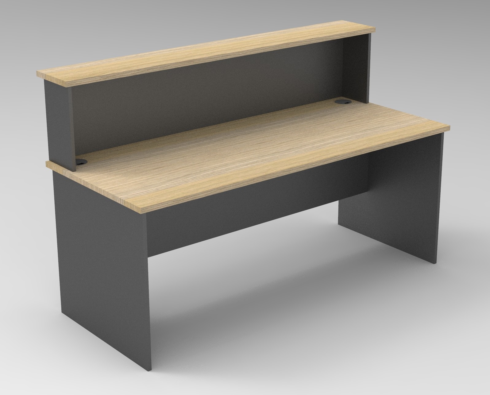 Rapid Worker Straight Desk - With Reception Hob